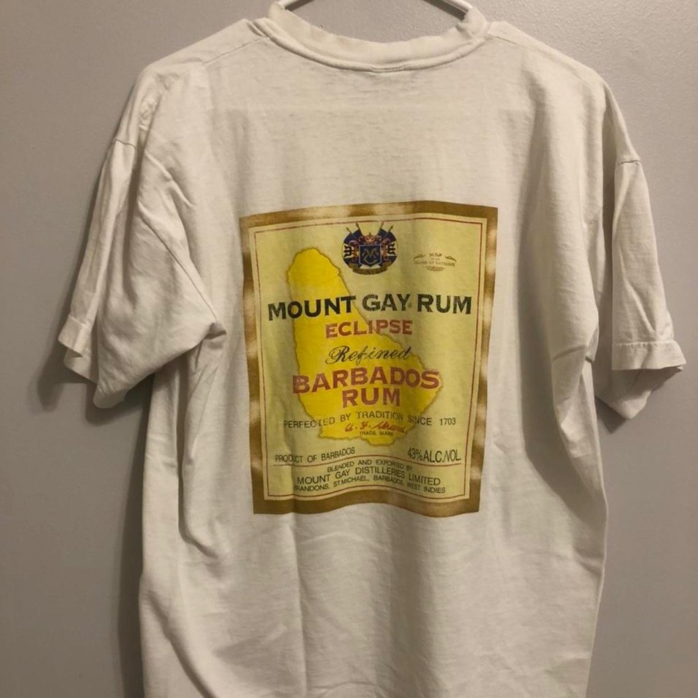 vintage barbados rum t shirt- size large